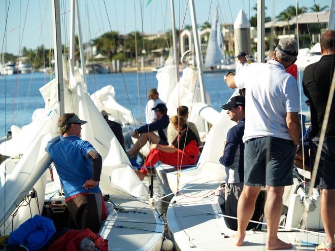 Dockside before Day 2 sailing - Musto Etchells Australian Winter Championship 2009 © Peter Duncan http://www.questphoto.net